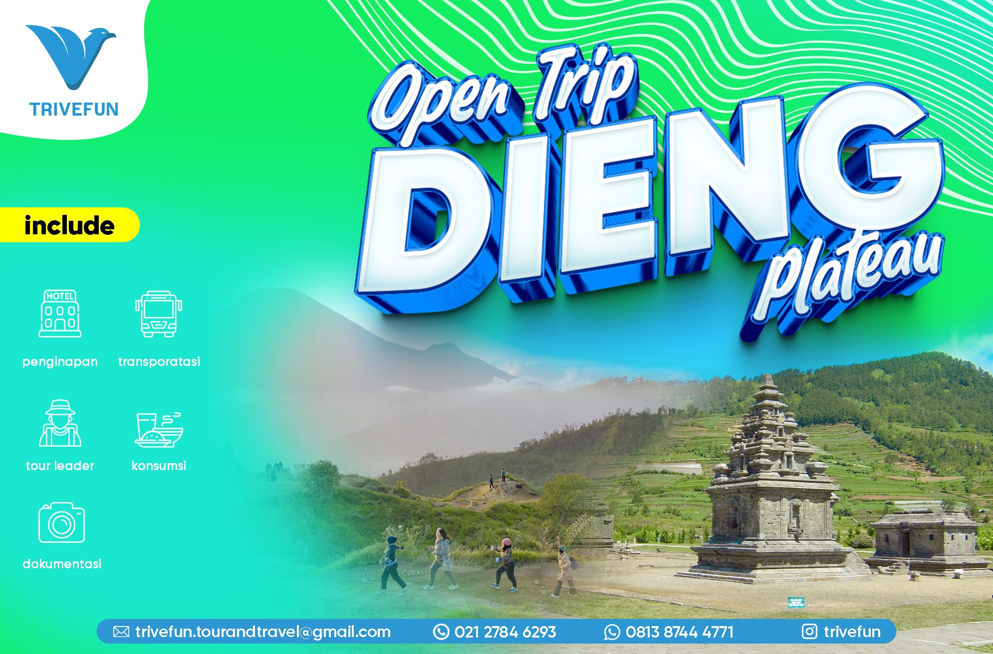 Open Trip Dieng Plateau 3D2N